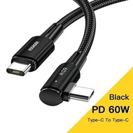 ESSAGER 60W USB Type-C to USB Type-C Braided L Charger Cable 2M