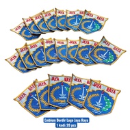 Wholesale 1kd/20pcs Badge Embroidery Jaya Raya Bet Dki Emblem Embroidery Jaya Raya