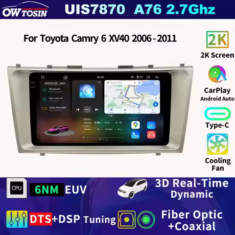 FYT7870 Android Car Radio Multimedia Video Player For Toyota Camry 6 XV40 2006-2011 GPS Navigation A
