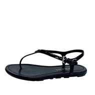 【二手】PRADA 23.5 人字拖涼鞋，三角形LogoPlate片，黑色