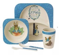Peter Rabbit - 彼得兔 藍色 粉藍色 粉色 餐具套裝 餐具 杯 碗 刀叉 竹子竹子餐具 英國代購 Beatrix Potter Dinner Set