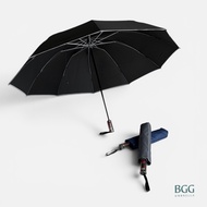 BGG Auto Umbrella Automatic Reverse Folding Windproof Fiberglass Frame 10 Rods Anti-Rebound Shaft La