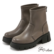 FM SHOES Water Repellent Sawtooth Socks Boots Gray