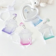Kpop Transparent Glitter Lace Tie Card Holder Idol Small Card Holder Random Card Storage Holder