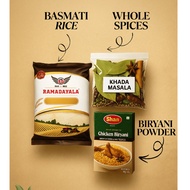 Premium Biryani Set – 1KG/500G Long Basmati Rice, Whole Spices & Biryani Powder HMART