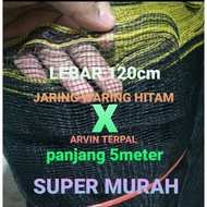 JARING IKAN WARING HITAM LEBAR 1,2x5 METER / JARING PAGAR TANAMAN / JARING KANDANG HEWAN