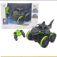 Mainan Mobil Hiu RC 2.4ghz Tahan Air Stunt Leader Amphibious Shark Amphibious Stunt Car