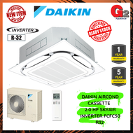 DAIKIN (AUTHORISED DEALER) AIRCOND CEILING CASSETTE 2.0HP R32 SKYAIR INVERTER FCFC50A-DAIKIN WARRANT