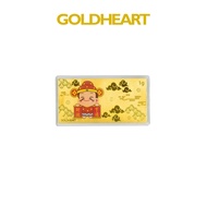 Goldheart 999 Gold 1G Fortune God Gold Bar