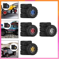 [Kloware2] 4 Pieces RC Car Tires Replacement Model Wheels Aluminum Alloy Construction DIY Accessorie