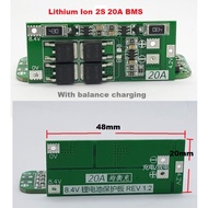 2S 20A BMS 18650 Li-ion Lithium Battery Charger Protection Board  7.4v 8.4V Electric Lipo BMS PCB PC