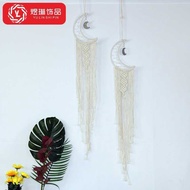 Hand-Woven Tapestry Moon Dream Catcher Pendant ins Home Wall Decoration Room Decoration Nordic Style