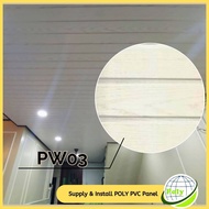 4 FT PVC Panel Poly Ceiling &amp; Wall Panel with Waterproof 30cm x 8mm PVC Ceiling Panel Board 3D Wall Panel Siling Bumbung PVC (Ready Stock)