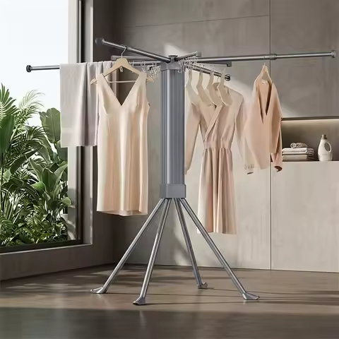 Octopus Shaped Folding Clothes Drying Rack Indoor Outdoor Space Saving Clothes Dryer Installation Fr