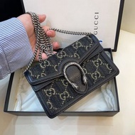 100%🆕 GUCCI Dionysus Black 黑色牛仔 虎頭扣 超Mini 鏈條包