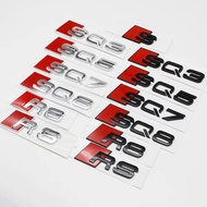 3D ABS Gloss Black Chrome Rear Decklid Lettering Insignia For Audi SQ8 SQ7 SQ5 SQ3 R8 RS Performance