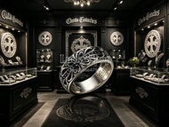全新🌸Chrome Hearts 經典十字花戒指 銀黑 925銀