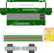 Pola Kertas Papercraft Kereta Barang Panah
