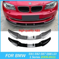 Front Bumper Lip for BMW 1 Series LCI 2005-2011 E81 E82 E87 E88 2008-2011 Car Spoiler Spiltter Diffu