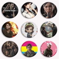 Pop Game The Last of us Button Pin Ellie Williams Kawaii Funny Meme Brooch Shield Wings Badge Bag De