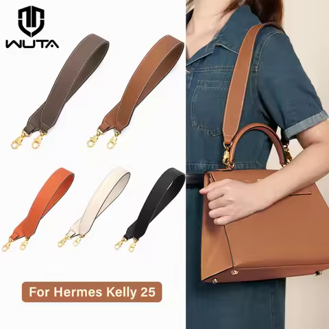 WUTA Bag Strap for Hermes Kelly Bags Genuine Leather Underarm Shoulder Strap Replacement Handbag Str