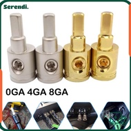 SERENDI Car Speaker Wire Terminal, Gold Silver 0GA 4GA 8GA Car Audio Connector,  Pure Copper Audio A