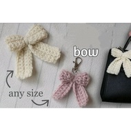 Bow crochet keychain
