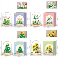 Diy flowers bricks flower display diy flower blocks micro building blocks