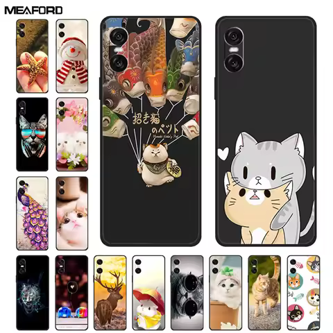 For Sony Xperia 10 VI Case 1VI Lovely Cat Soft TPU Silicone Protect Back Cover For Sony Xperia 1 VI 