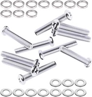 M8 x 45mm Screws with Washers, 304 Stainless Steel Round Cross Head Screw, TV Wall Mount Bracket Bolts for Samsung LG VIZIO Philips Sony, 10 Set