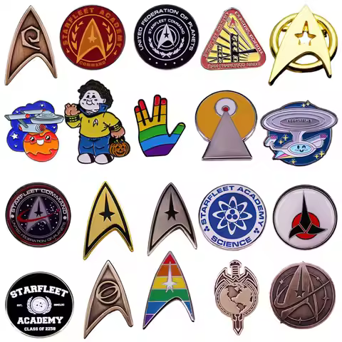 Star Elements Cartoon Comics Brooch Backpack Hat Jacket Decorated Badge Metal Enamel Pin Gifts To Fr