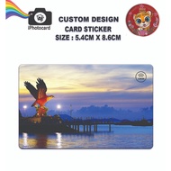 Custom Design Card Sticker - Credit Card Size : 5.4cm x 8.6cm - Design - 195