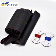 เคสพวงมาลัยหนังวัวแท้สีดำสำหรับ Kia Sorento 2009 2010 2011 2012 2013 2014