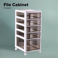 DAU Yvonne Rolling Utility Storage Drawer Cart on Wheels Home Office File Cabinet Dresser Wardrobe