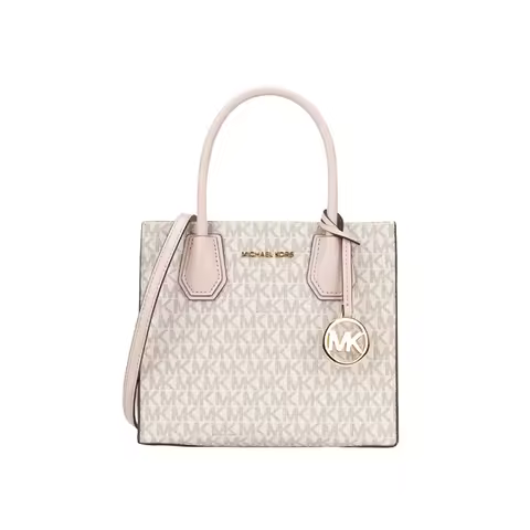 Michael Kors Mercer Medium Pvc Presbytery With Leather Crossbody Handbag For Women