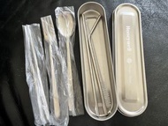 金屬餐具 有刀叉匙筷子吸管