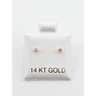 14K Gold Earrings-Pink Round Earrings-Elegant 14K Gold Design, Suitable for Your Jewelry Collection-