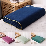 [Ready Stock] Contour Memory Foam Pillow Case Soft Velvet Pillowcase Neck Latex Pillow Cover Cushion
