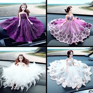 4.20 Car Ornaments Creative Cute Wedding Princess Doll Cartoon Car Ornaments Ornaments Interior Gauze Decoration Gifts