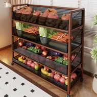 [48H Shipping] Kitchen storage rack for home use, movable vegetable and fruit cart, multi-layer shel