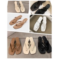 5CM Soft Leather Square Toe Stiletto Sandals Size 36-40 This Model Is Quite Large. Normal Feet High 