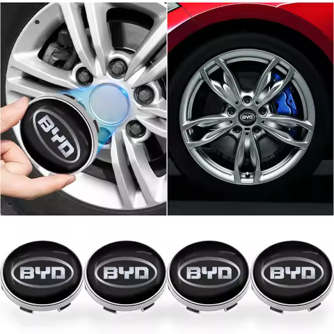 4Pcs 56/60mm Car Wheel Center Hub Cap Decoration Sticker For BYD Qing Song Tang Yuan F3 S6 F0 I3 S7 