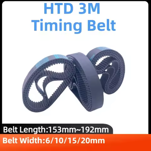 HTD 3M Timing Belt Length 153 156 159 162 165 168 171 174 177 180 183 186 189 192mm Belt Width 6-20m