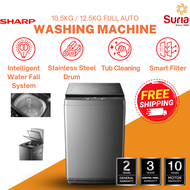 (FREE DELIVERY KEDAH, PERLIS & PENANG) Sharp 10.5KG 12.5KG 15.5KG 20KG PREMIUM Top Load Washing Mach