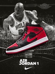 全新 Air Jordan 1 MID Bred US9.5 AJ1