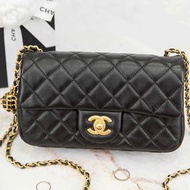 Chanel 22S Classic Flap Bag 20cm🖤🔓雙CC核桃金球手袋
