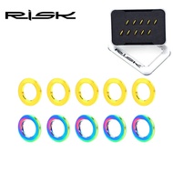 RISK Bicycle M5/M6 Washer Gasket Nut and Bolt Set Flat Ring Seal Assortment Kit With Screw Gasket GR5(TC4) Titanium Alloyt