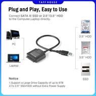 E-yield USB 3.0 to SATA Adapter Cable for 3.5 2.5 Inch HDD SSD 40cm - ZD0004