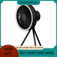 10000mAh Camping Fan with Light 3-speed Wind USB Rechargeable (Black 10000mAh)