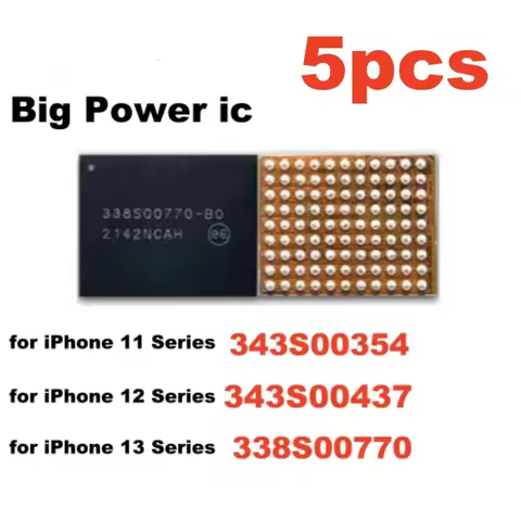 5pcs 338S00770 Power ic for iPhone 11 12 13 Pro Max 14Plus 343S00354 343S00437 338S00839 338S00946 3